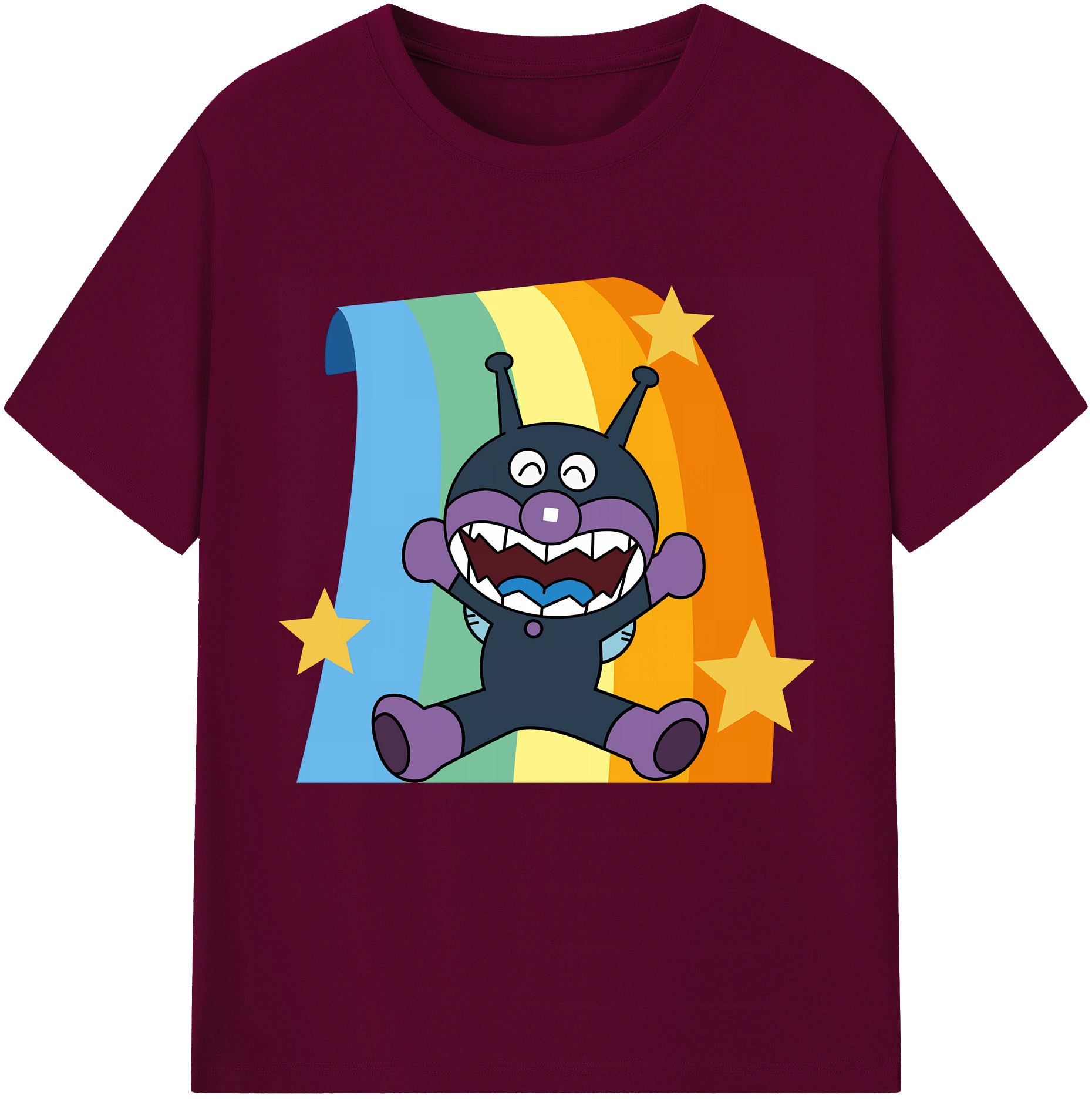 （画像用） アンパンマン Anpanman レディースカジュアルプリントTシャツ（綿100％）